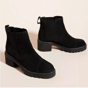 Bernardo NEW Water Resistant Chelsea Boot in Black Split Suede Size 7
